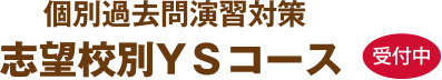 個別過去問演習対策志望校別YＳコース受付中